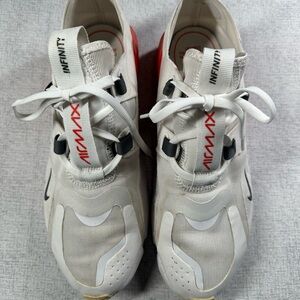 Nike Air Max Infinity White and Red Sneakers